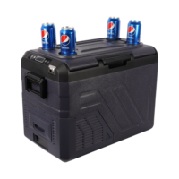 Dropshipping 35L 45L 55L 12V/24V/220V mini réfrigérateur avec serrure et clé plage glacière réfrigérateur voiture 50L 45W réfrigérateur électrique