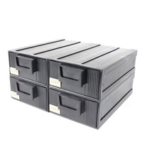 QXR Emebiol Q-DB3 253*140*70mm yüksek kaliteli siyah plastik iletken ESD çekmece kutusu kutusu
