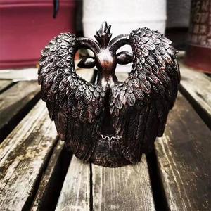 Statue d'Idole Satanique Baphomet Chèvre en Résine Peinte à la Main, Durable, pour <span class=keywords><strong>Église</strong></span> Sataniste, Modèle <span class=keywords><strong>de</strong></span> Sculpture d'Autel <span class=keywords><strong>de</strong></span> Mendes, Figurine Occulte Illuminati - Product Image 2