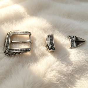 Fabricante de Hebillas de Cinturón, Estilo Clásico Vintage, Juego de 3 Piezas, Tamaño Interior de 35 mm, Aleación de Zinc, Hebilla de Cinturón con Pin y Logotipo Personalizado - Product Image 2