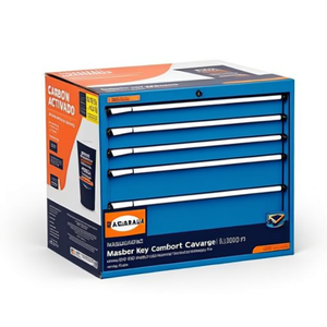 Fami Master Key Comfort <b>Drawer</b> Cabinet 5 <b>Drawers</b> 1020x726x850 Mm Dark Grey Ral7000 <b>Tool</b> Storage - Product Image 2