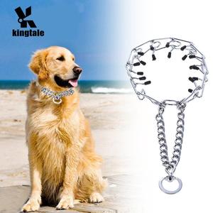 Kingtale de perro personalizado punta formación de Collar de cadena ajustable de acero pizca <span class=keywords><strong>para</strong></span> Choke Collar - Product Image 1
