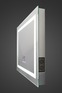 Miroir intelligent de salle de bains à Led, miroir éclairé avec lecteur de musique et horloge - Product Image 5