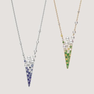 Collar de Plata de Ley S925 con Anillo Trenzado Exquisito, Diamante Azul Esmeralda Claro, Cadena de Clavícula de Alta Gama, Collares de Cristal - Product Image 5