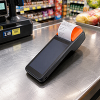2+16G Layar Sentuh 5 Inci Android Mobile Pos Dengan Printer Mobile 58mm Mendukung Pemindai NFC