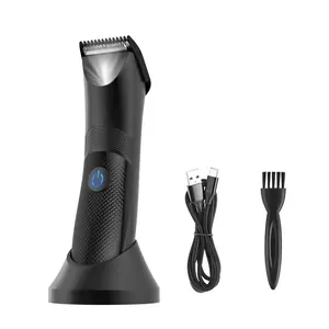 Pelle sicuro Impermeabile USB Ricaricabile Cordless rasoio elettrico professionale degli uomini di barba e il corpo dei capelli trimmer per inguine
