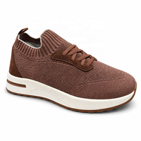 Chaussures respirantes pour hommes, style chaussette, à enfiler, en tricot, avec empeigne à œillets, semelle intermédiaire blanche, logo personnalisé, OEM