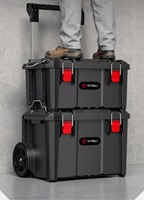 Boîte de rangement modulaire empilable avec poignée télescopique, grande, à trois niveaux, mobile, résistante à la poussière, pour installation sur porte ou fenêtre