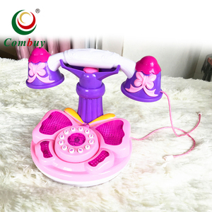 Téléphone fixe <span class=keywords><strong>rose</strong></span> papillon, <span class=keywords><strong>jouet</strong></span> musical pour filles - Product Image 1