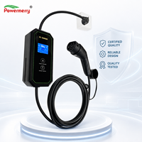 Nouvelle station de recharge portable pour véhicules électriques 3,5 kW 16A Type 2 230V AC IP67 certifiée CE avec protection contre les fuites, prise personnalisée UE pour maison et garage