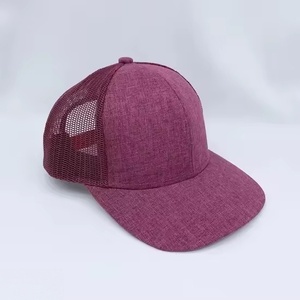 Wholesale Blank Foam Trucker Hats Custom Logo 5 Panel Mesh Snapback Cap for Men Women Outdoor Caps <b>Bulk</b> - Product Image 4
