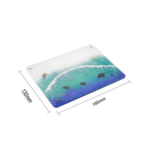 Fournisseur d'usine OEM Cadre <span class=keywords><strong>photo</strong></span> en résine époxy acrylique fait main motif vague marine pour réfrigérateur - Product Image 4