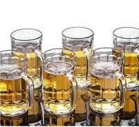 Choix de Gros: Chopes à Bière de Style Moderne de Grande Capacité 500ML et 1000ML en PC/PS avec Poignée, Idéales pour Bar à Domicile ou comme Coffret Cadeau