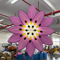 Modèle de fleur gonflable personnalisé Jenor avec éclairage pour la décoration de jardins et de centres commerciaux