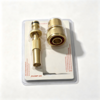 Buse de pulvérisation réglable en laiton de 3/4 pouces pour jardin avec raccord rapide pour tuyau, idéale pour le lavage de voitures et l'arrosage des pelouses