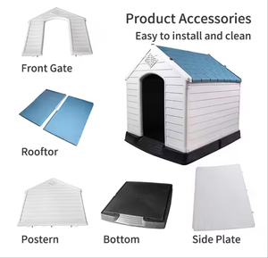 บ้านสุนัขพลาสติกสำหรับสัตว์เลี้ยง ขนาดหลากหลาย ใช้ได้ทั้งภายนอกและภายในอาคาร ผลิตจากโรงงานมานานกว่า 10 ปี พร้อมพื้นยกสูงและช่องระบายอากาศ สำหรับสุนัขขนาดเล็ก กลาง และใหญ่ - Product Image 3