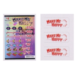 Pull Tabs and Break Open 3 <b>Window</b> CMYK Coated Paper Digital Printing Paper Pull Tabs Game Tickets - Product Image 2
