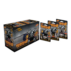 Hete Aanbieding in de Amerikaanse Markt: Mannenverbetering 3D Rhino Black Bull Capsule 3D Kartonnen Displaydoos met Plastic Afdekking - Product Image 1