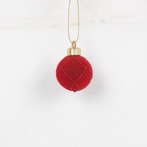 Festliche Weihnachts art Kleine Luxus-Weihnachts baums chmuck Rot geschäumter Weihnachts ball mit beflock ten Grafiken - Product Image 1