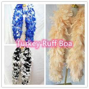 Châle à plumes épaisses colorées boa, écharpe à volants de dinde Boa pour les festivals de mariage, fête, carnaval samba boas 300g - Product Image 3