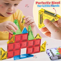 Nouvelle Tendance 2026 : Coffret Portable de 32 Blocs Magnétiques en Boîte Métallique – Jouet de Voyage avec Mini Tuiles Magnétiques de 3,75 cm pour Enfants
