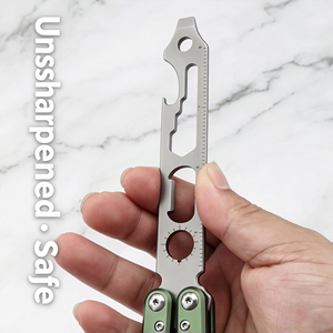 Entrenador Plegable Dos <strong>Tonos</strong> 252 mm Mango De Aluminio Anodizado Sin Filo Caja De Regalo Para Practica De Manos Y Trucos De Dedo - Product Image 3