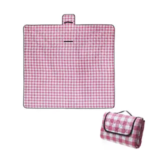 Tappetino da picnic personalizzato grande spessore arrotolabile imbottito esterno pieghevole coperta da picnic impermeabile per spiaggia picknick all'aperto