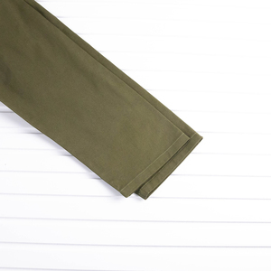 Vente en Gros Col Cubain <span class=keywords><strong>Manches</strong></span> <span class=keywords><strong>Longues</strong></span> Surdimensionné Vert Haute Qualité 100% Coton Chemises de Travail pour Hommes - Product Image 5