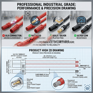 Enerji Depolama Yapay Zeka Sunucu Uygulamaları için AS150-F Konnektörlü Özel 8AWG Silikon Kablo Demeti - Product Image 3