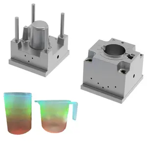 Double Color Mold Color Mixing Cup Mould Three Colored Plastic Cups Injection Mould