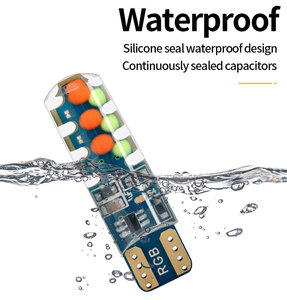 Bóng Đèn LED Xe Hơi Nhấp Nháy RGB T10 Bằng Silicon Đèn Nhấp Nháy Giải Phóng Mặt Bằng W5W 194 Đèn Rộng Vị Trí Xe Canbus 12V - Product Image 3