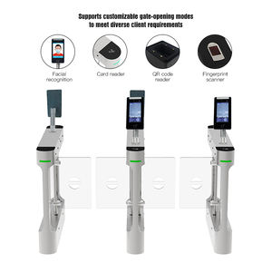 HCW Reconnaissance faciale automatique intelligente 304 Porte de barrière d'oscillation en acier inoxydable Bi-direction ISO9001 Tourniquet certifié CE - Product Image 3