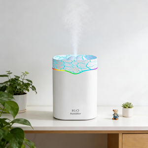 Humidificateur ultrasonique silencieux de grande capacité 2L, humidificateur de bureau à trois jets, humidificateur diffuseur avec lumières colorées - Product Image 3