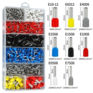 1400pcs cách điện thiết bị đầu cuối dây ferrules hsc8 6-4 AWG 23-7 dây tay Uốn Tóc bồng công cụ crimper Kìm Kit ve thiết bị đầu cuối - Product Image 5