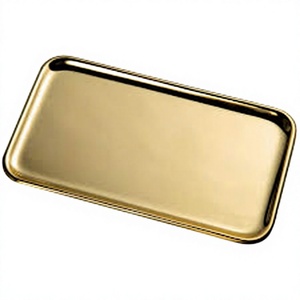 Plato Rectangular de Bronce, Diseño Clásico, Portátil y Apto para Lavavajillas, para Hoteles y Servicios de Catering - Product Image 1