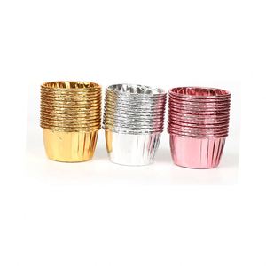 Cake <b>Tools</b> Bakery Packaging Cup Aluminum Foil or Paper Cupcake Muffin <b>Rolled</b> Baking Cups - Product Image 2