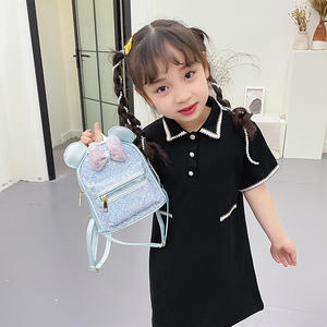 Sac à dos tendance à sequins pour enfants, sac d'école mignon avec nœud, sac à main portable et élégant pour filles - Product Image 4
