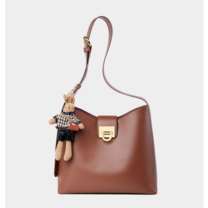 Sac panier en cuir véritable, tendance et élégant, sac à bandoulière pour femme - Product Image 1