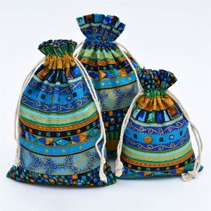 Hot Sale National Jewelry <b>Bag</b> Christmas Wedding Gift <b>Bag</b> <b>Drawstring</b> Packaging Linen <b>Drawstring</b> <b>Bag</b> - Product Image 6