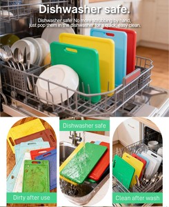 เขียงพลาสติกสำหรับล้างในเครื่องล้างจานได้ ไม่ลื่น ใช้เตรียมอาหารในครัว - Product Image 1