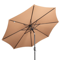 Parasol de plage pliable imperméable pour patio et jardin en tissu polyester