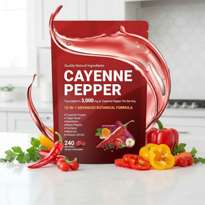 Capsules de piment de Cayenne en gélules molles, 240 unités, pour le soutien des veines, du cœur et des vaisseaux sanguins, avec Vitamine E, D3, K2, Pépins de raisin, Aubépine, Betterave, Berbérine - Product Image 4