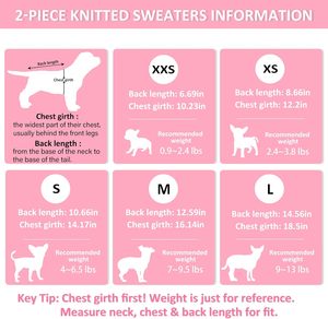 Set <span class=keywords><strong>di</strong></span> 2 Maglioni Extra Piccoli per Animali Domestici, Leggeri e Lavorati a Maglia, Collo Alto per Chihuahua, Yorkie, <span class=keywords><strong>Cani</strong></span> Teacup e Gatti, Abbigliamento Invernale - Product Image 6