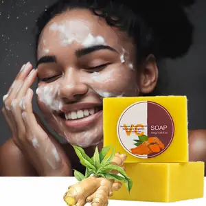 OEM Marque privée Original Curcuma Savon anti-acné Visage Corps Nettoyage Peau Blanchiment Savon naturel au lait de chèvre