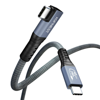 Câble USB4.0 Type C à angle droit de 90 degrés, câble de données, charge rapide, transfert de données 8K60Hz 40 Gbps, 240 W 5 A, cordon de téléphone