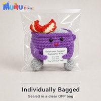 Poupée Amigurumi au crochet faite main, finition personnalisée OEM, avec carte d'affirmation, pour la vente en gros et les cadeaux de Noël du Père Noël secret