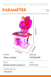 Machine d'arcade Whac-a-Mole à monnayeur pour enfants, jeu de frappe électronique avec marteau, 1 an de garantie, 6 ans et plus, 2 joueurs - Product Image 6