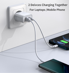 热卖快速充电器30w Usb c适配器Pd充电器双电源英国适配器适用于iphone 20w充电器原装 - Product Image 4