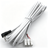 Kabel Harness Audio 90 Derajat 3.5mm TRS Stereo Male Plug ke Terminal Quick Connect 3 Posisi 24AWG 2 3 4 Core