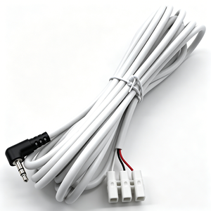 90 graden 3,5 mm TRS stereo mannelijke plug naar 3-polige snelkoppeling terminal 24AWG 2 3 4-aderige audiokabelboom - Product Image 1